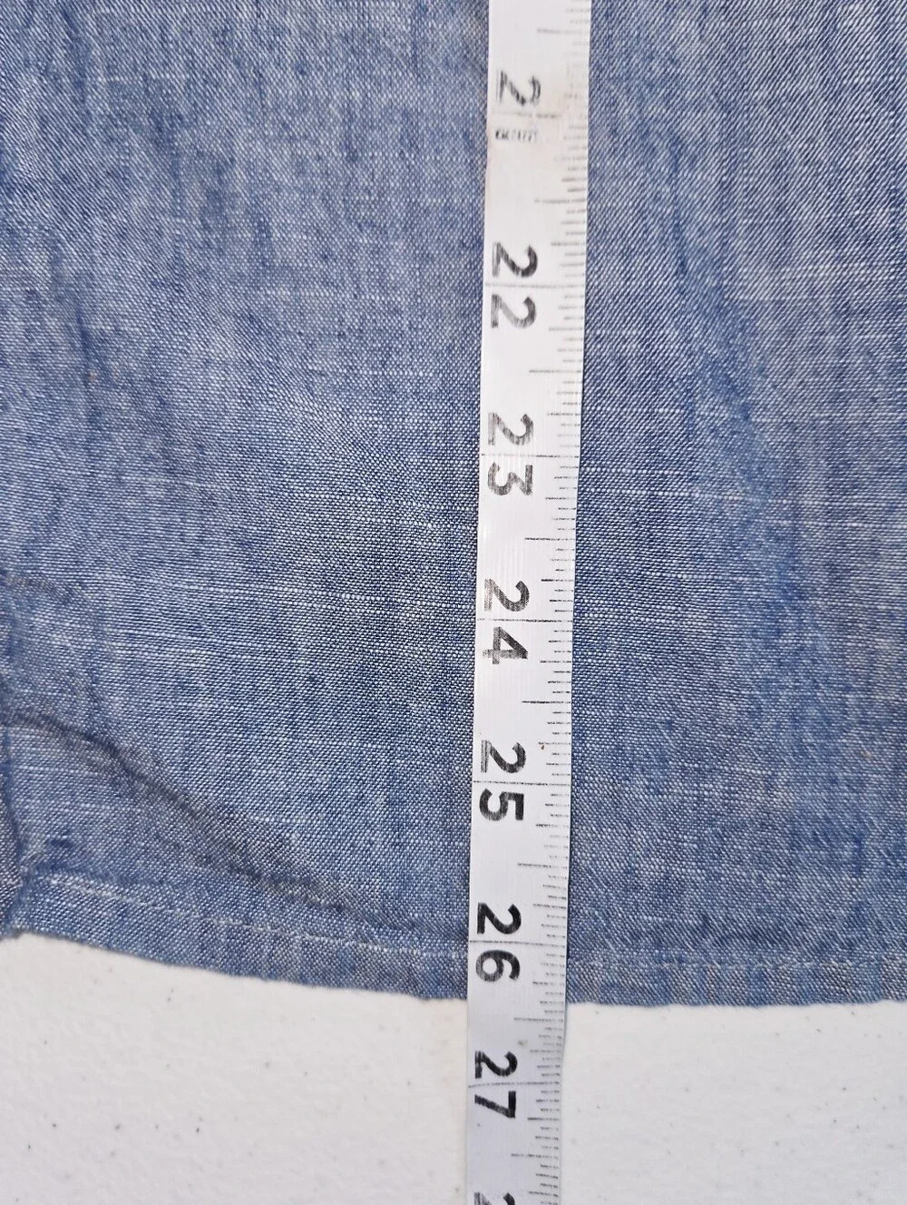 J.Crew Mercantile Chambray Tassel Tie Long Sleeve Embroidered Peasant Top XS